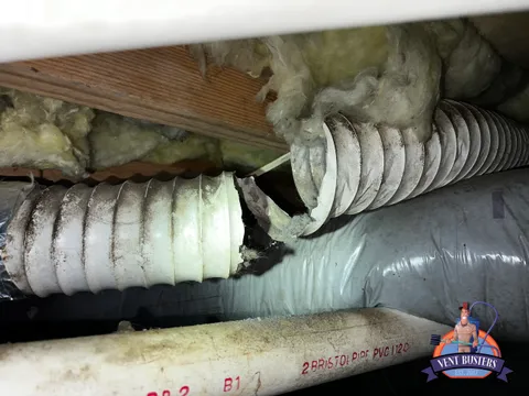 Torn plastic flex vent