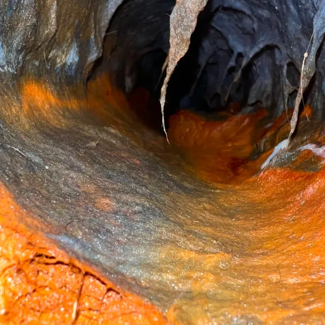 Wet rust inside dryer vent