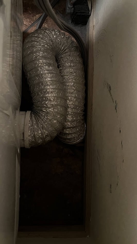 Poor dryer installation