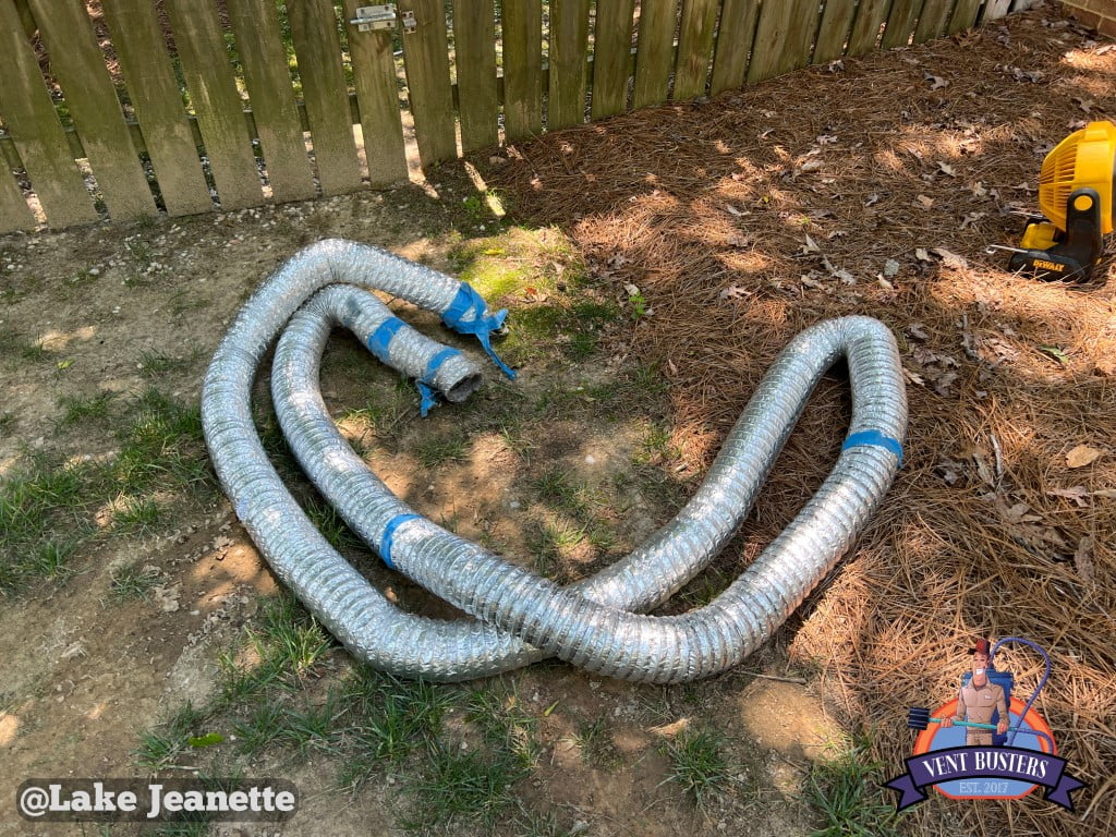 Dryer vent in crawlspace Lake Jeanette