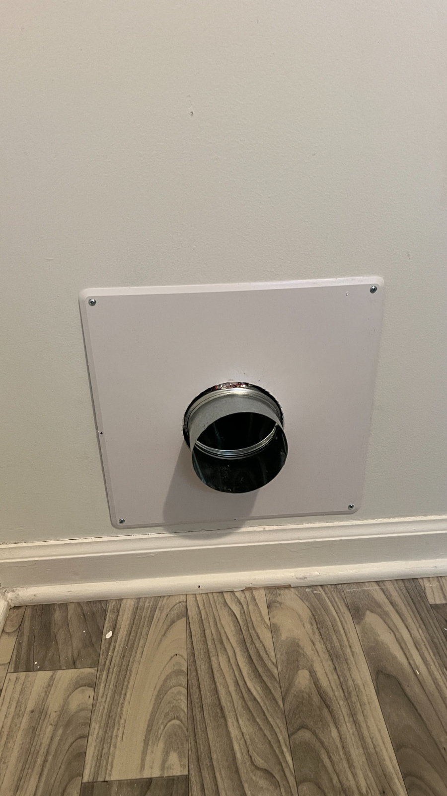 Dryer vent custom panel and backsplash