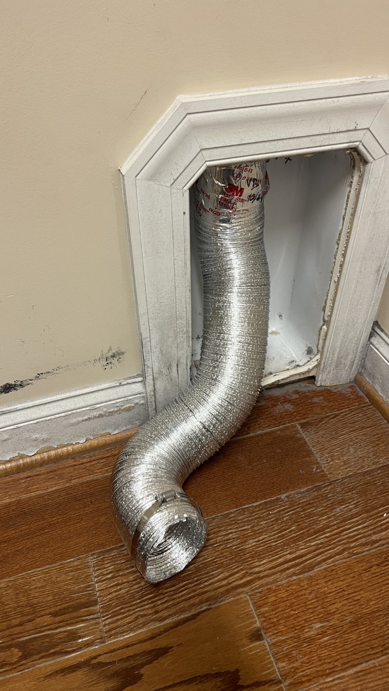 DryerFlex transition hose installation Whisper Creek